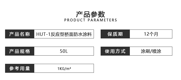 HUT-1反应型桥面防水涂料