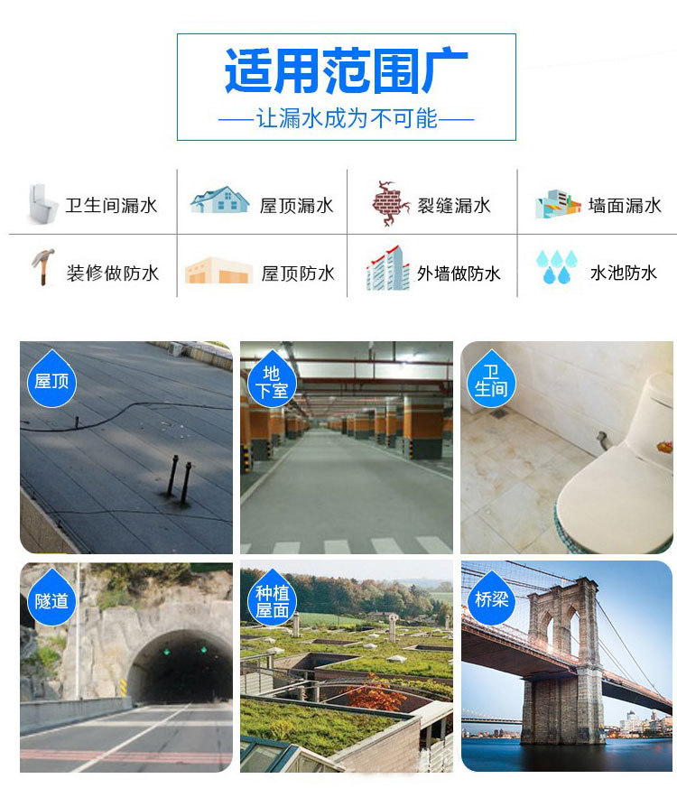 强力交叉膜反应粘防水卷材